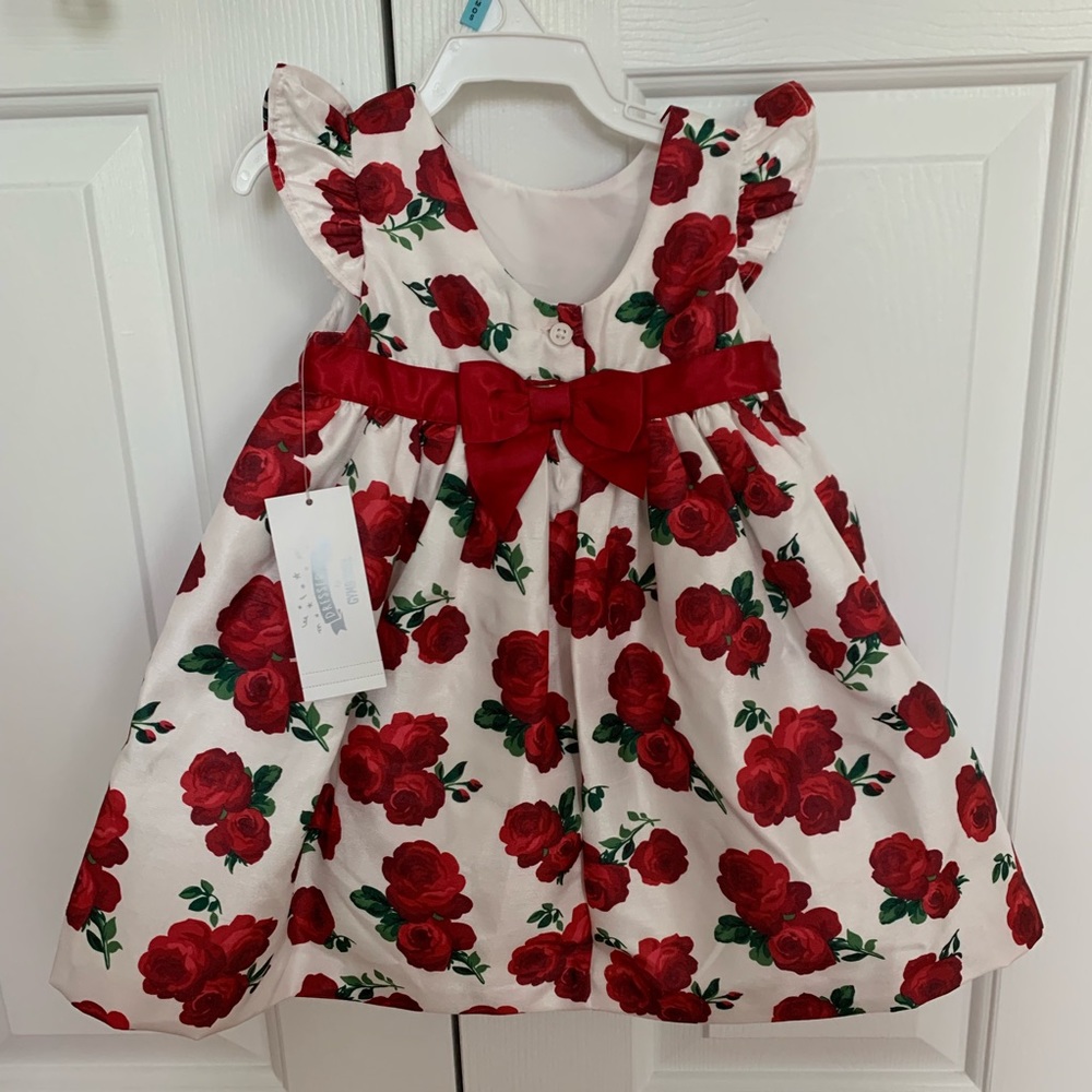 NWT Gymboree Red Rose Floral Dress 6-12 months - Picture 4 of 6